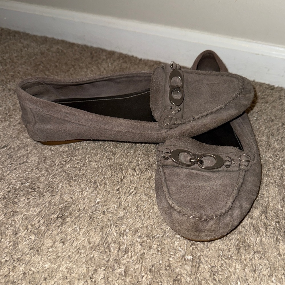 COACH Fortunata Suede Slip On Loafer